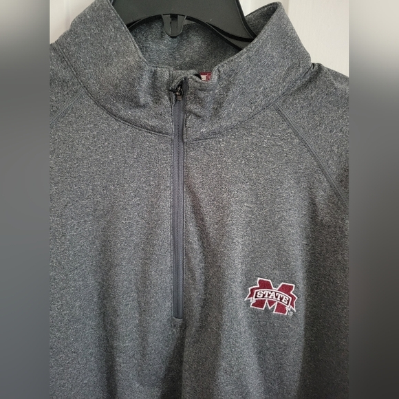 Levelwear Women's Gray Mississippi State Bulldogs Pacer 1/2 Zip Pullover Size LG - Picture 4 of 6